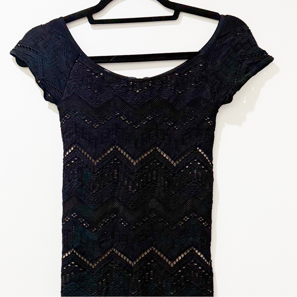 90s Y2K bebe bodycon lace dress